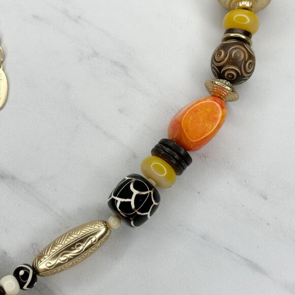 Chico's Collectibles Chunky Beaded Gold Tone Statement Necklace ✨ - Picture 5 of 12